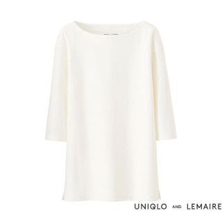 ユニクロ(UNIQLO)の新品☆ユニクロ×ルメール ボートネックT カットソー オフホワイト M(カットソー(半袖/袖なし))