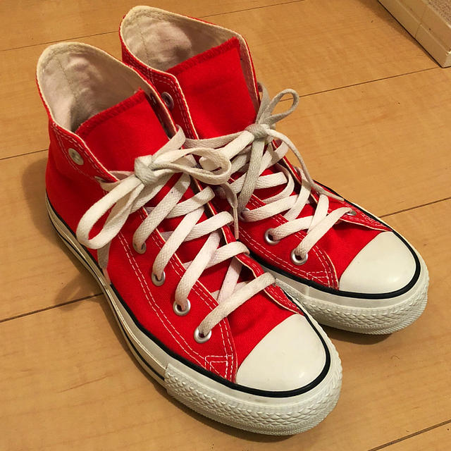 CONVERSE(コンバース)の試着のみ CONVERSE レッド 赤 23.5 レディースの靴/シューズ(スニーカー)の商品写真