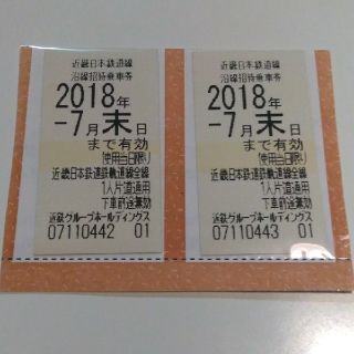 近鉄　株主乗車券　沿線招待乗車券　株主優待　(鉄道乗車券)