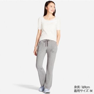 ユニクロ(UNIQLO)の新品 ユニクロ 　ブラバレエネックT（半袖）オフホワイト L サイズ(Tシャツ(半袖/袖なし))