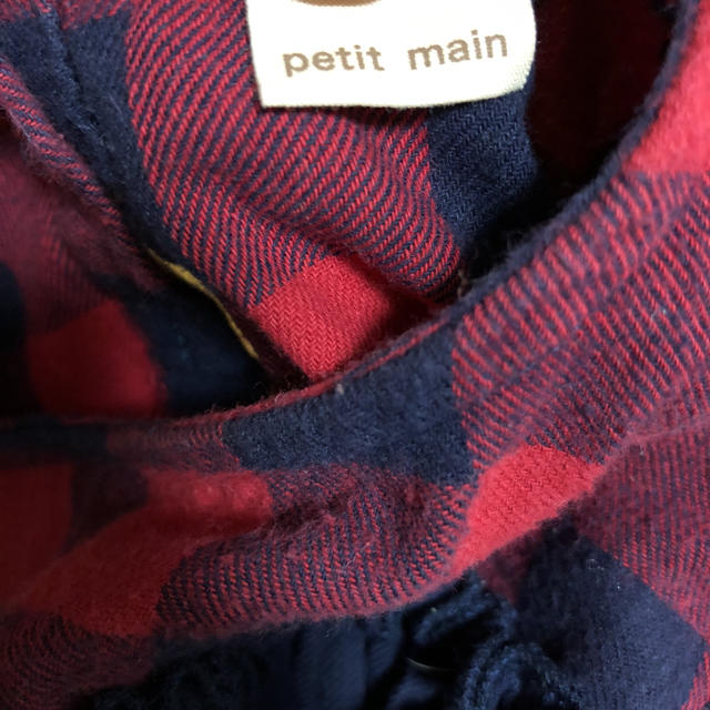 petit main(プティマイン)のプチマイン チェックワンピース キッズ/ベビー/マタニティのベビー服(~85cm)(ワンピース)の商品写真