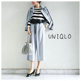 ユニクロ(UNIQLO)のユニクロ ドレープワイドアンクルパンツ(クロップドパンツ)