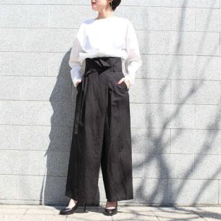 2017ss エンフォルド ワイドパンツ 春夏 ワイド パンツ ブラック