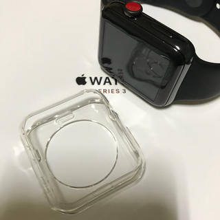 アップル(Apple)の【美品】アップルウォッチ シリーズ3 42mm ステンレススチール ブラック(腕時計(デジタル))