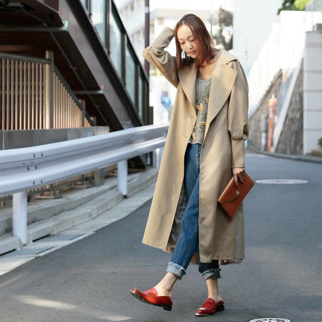 在庫特価】 Ameri VINTAGE - Ameri VINTAGE バックフリルトレンチ