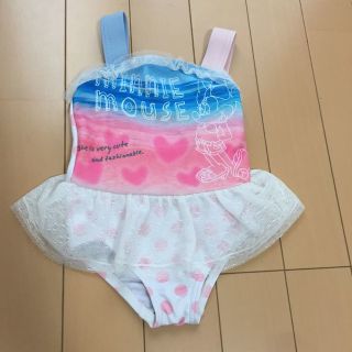 【美品】女児 水着 ワンピース ディズニー ミニーマウス 80cm(その他)