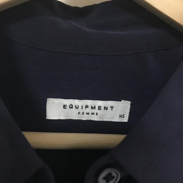 Equipment(エキプモン)のくまねこ様専用）EQUIPMENT シルクワンピース ネイビー レディースのワンピース(ひざ丈ワンピース)の商品写真