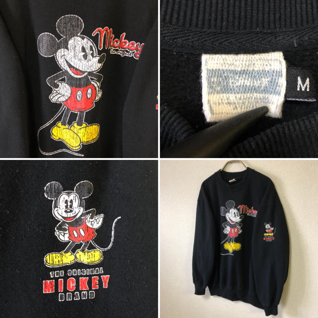 Disney - 【90s ディズニー】ミッキー スウェット ブラック 古着 L mickeyの通販 by 古着 used KOTONOHA