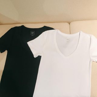 ギャップ(GAP)のGAP 定番 無地 Tシャツ Vネック xxs(Tシャツ(半袖/袖なし))