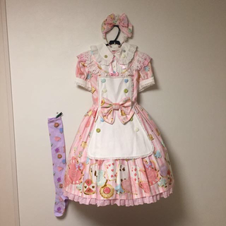 アンジェリックプリティー(Angelic Pretty)のお値下げ未使用ワンダークッキー(ひざ丈ワンピース)