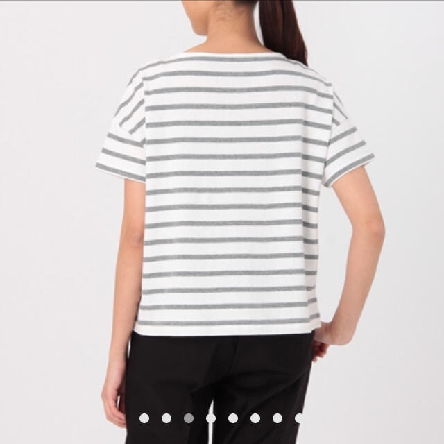 MUJI (無印良品)(ムジルシリョウヒン)の新品 ボートネックワイドＴシャツ レディースのトップス(Tシャツ(半袖/袖なし))の商品写真
