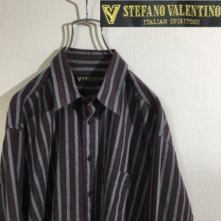 ステファノバレンチノ(STEFANO VALENTINO)のSTEFANO VALENTINO ストライプシャツ 下北沢 古着 ヴィンテージ(シャツ)