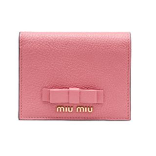 ミュウミュウ(miumiu)のmiumiuミニ財布 ピンク(財布)