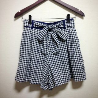 ローリーズファーム(LOWRYS FARM)の美品＊LOWRYSチェックリボンスカート(ミニスカート)