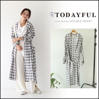 トゥデイフル(TODAYFUL)のTODAYFUL  Check Rough Gown チェック ラフ ガウン (カーディガン)