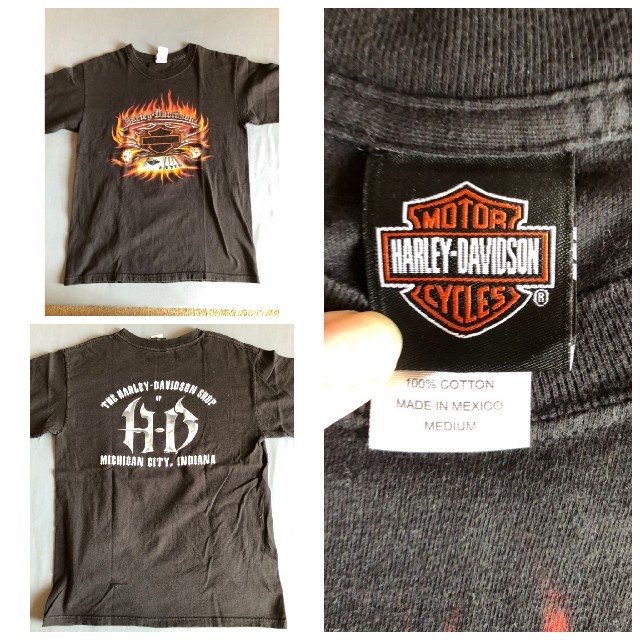 Harley Davidson(ハーレーダビッドソン)のHURLEY DAVIDSON ハーレーダビッドソン Tシャツ 両面プリントM  メンズのトップス(Tシャツ/カットソー(半袖/袖なし))の商品写真
