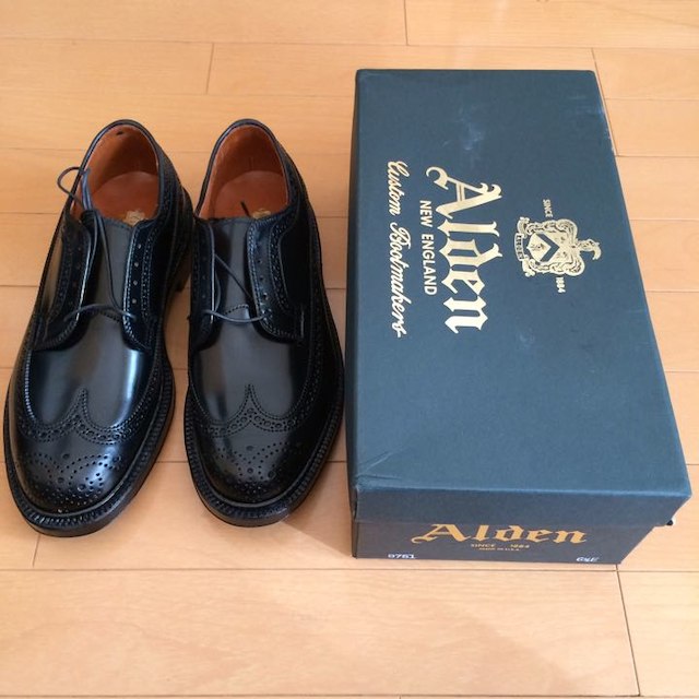 Alden(オールデン)の★新品★Aldenウイングチップ62/1E:Longwing♯9751コードバン メンズの靴/シューズ(ドレス/ビジネス)の商品写真