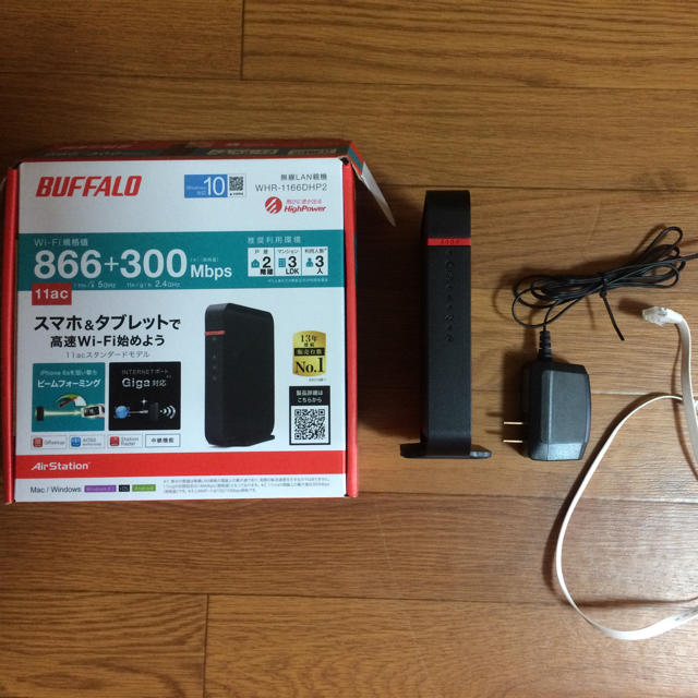 Buffalo - 無線LAN親機（WIFIルーター）バッファローの通販 by yboss's shop｜バッファローならラクマ