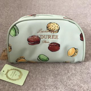 ラデュレ(LADUREE)の【新品】LADURÉE  ラデュレプリントポーチマカロン（グリーン）(ポーチ)