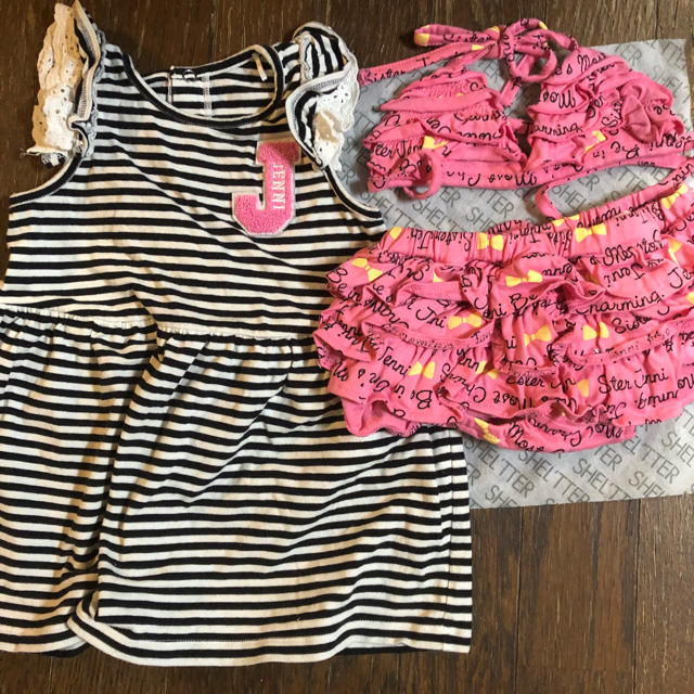 JENNI(ジェニィ)のJENNiビキニ🤩とワンピース キッズ/ベビー/マタニティのキッズ服女の子用(90cm~)(水着)の商品写真