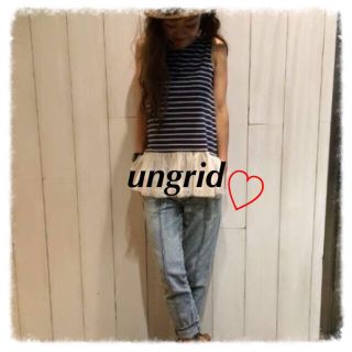 アングリッド(Ungrid)のungrid☆レースボーダーカットタンク(タンクトップ)