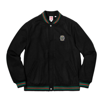 シュプリーム(Supreme)の送料込 Supreme / LACOSTE Varsity Jacket 黒 L(その他)