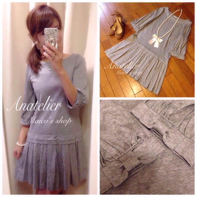 anatelier(アナトリエ)のanatelier♥︎袖リボンワンピ レディースのワンピース(ひざ丈ワンピース)の商品写真