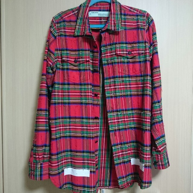 off-white 17FW mixed check shirt