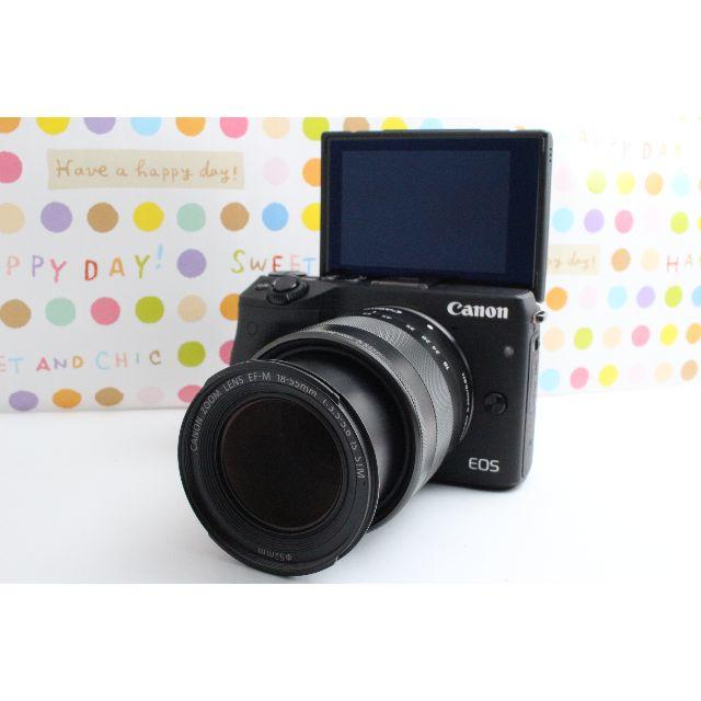 Canon - 新品級★Wi-Fiでスマホへ★自撮り★キャノンM３ブラック★手ぶれ補正
