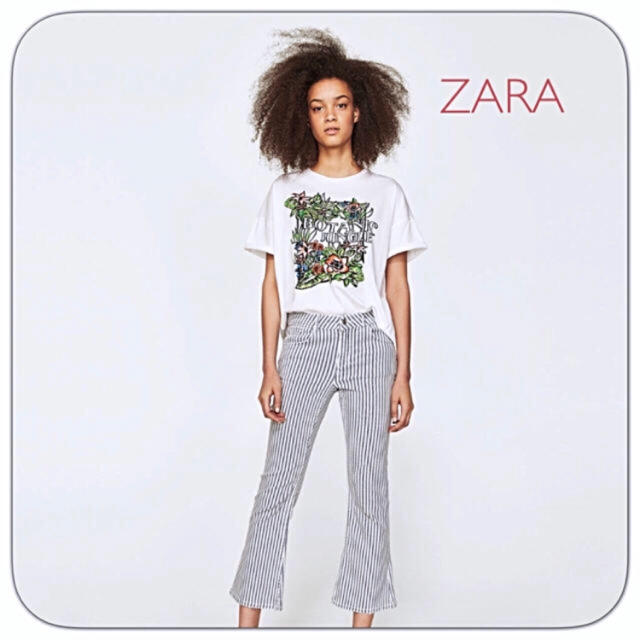 ZARA(ザラ)のZARA ザラ 人気完売  マルチカラー ルーズフィット プリント Tシャツ レディースのトップス(Tシャツ(半袖/袖なし))の商品写真