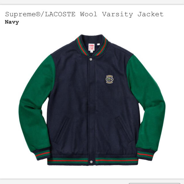 Supreme - Lサイズ Supreme LACOSTE Wool Varsity Jacket