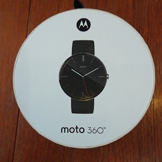 値下げ）Moto 360 (1st) 黒革ベルト 未使用(腕時計(デジタル))
