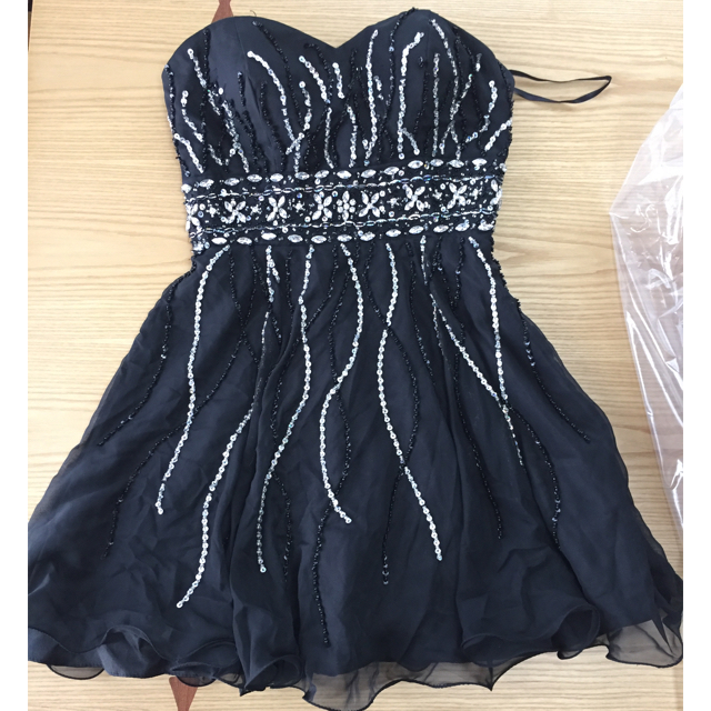 IRMA キャバドレス ブラック ビジュー ミニ レディースのフォーマル/ドレス(ナイトドレス)の商品写真