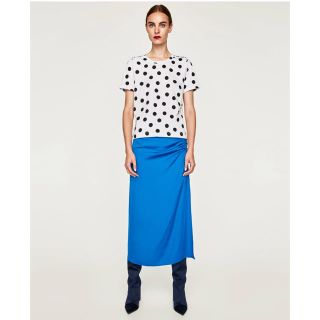 ザラ(ZARA)のZARA トレンド ドット柄 Ｔシャツ(Tシャツ(半袖/袖なし))