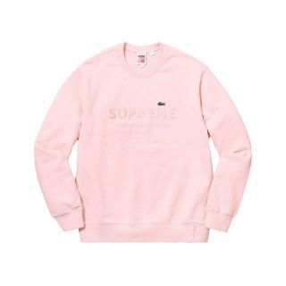 シュプリーム(Supreme)の18ss Supreme LACOSTE Crewneck Pink M ピンク(スウェット)