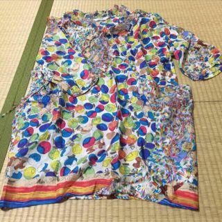 ツモリチサト(TSUMORI CHISATO)のツモリチサト 総柄シルクワンピース(ひざ丈ワンピース)