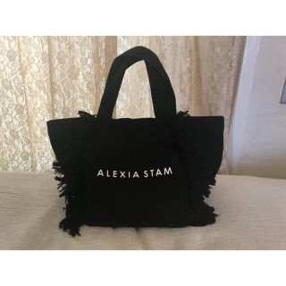 アリシアスタン(ALEXIA STAM)のALEXIA STAM フリンジトートバッグ 黒(トートバッグ)