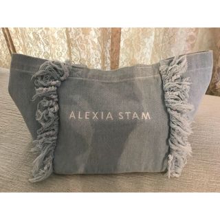 アリシアスタン(ALEXIA STAM)のALEXIA STAM フリンジトートバッグ デニム(トートバッグ)