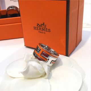 エルメス(Hermes)の未使用 ！　HERMES エルメス ムーブアッシュ リング オレンジ  ♯52(リング(指輪))