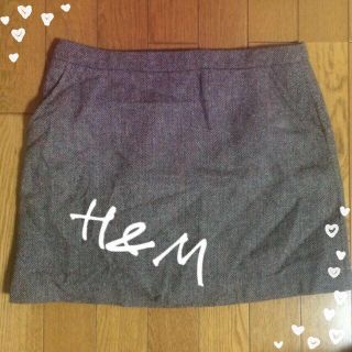 エイチアンドエム(H&M)のH&M☆ツイード台形スカート(ミニスカート)