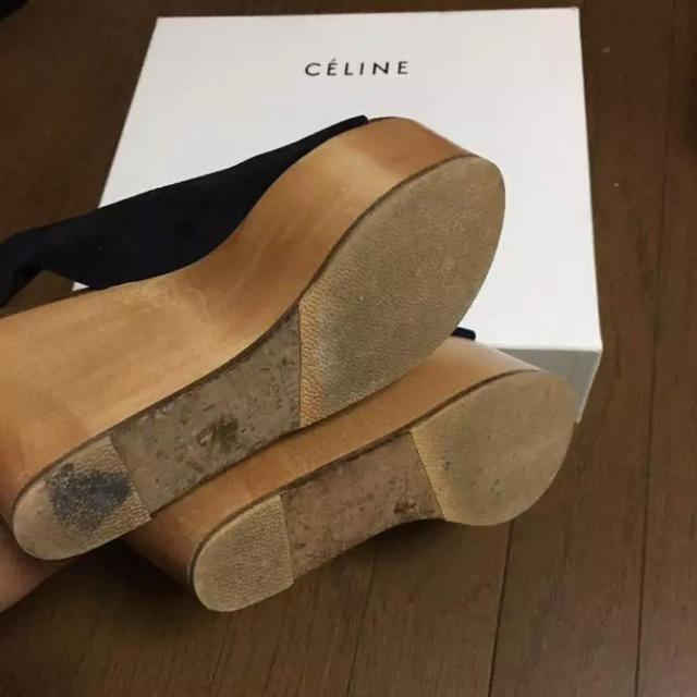 celine - CELINE woodサンダル シューズ 厚底 の通販 by shop