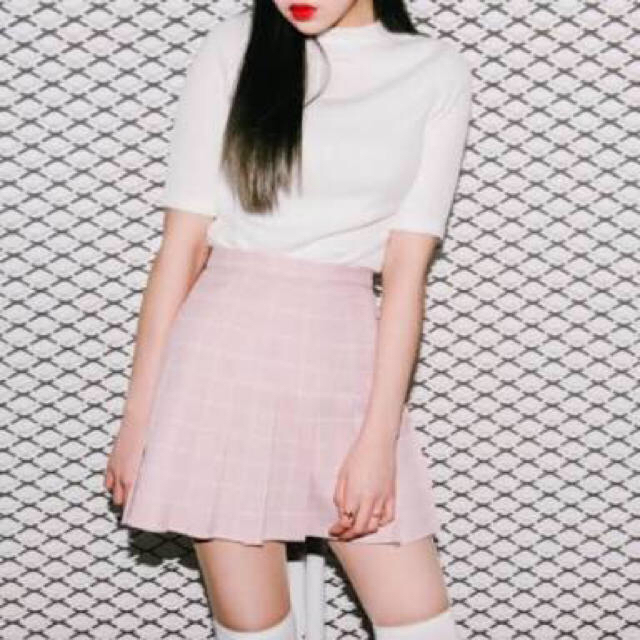 mixxmix(ミックスエックスミックス)のミックス 韓国 プリーツテニススカート パステルピンク レディースのスカート(ミニスカート)の商品写真
