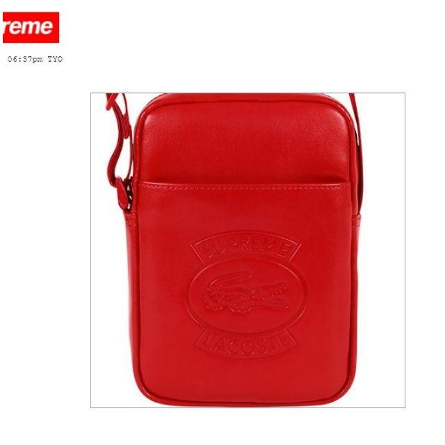 Supreme Lacoste Shoulder Bag ショルダーバッグ 赤