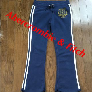 アバクロンビーアンドフィッチ(Abercrombie&Fitch)のAbercrombie & Fitch パンツ スウェット NY購入 M 紺 綿(カジュアルパンツ)