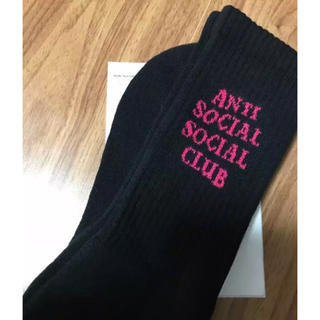 シュプリーム(Supreme)のanti social social club ソックス 黒 靴下 新品未使用(ソックス)