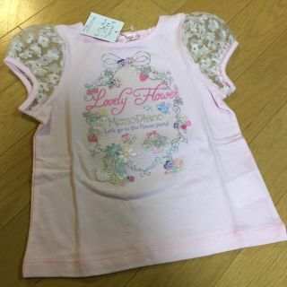 メゾピアノ(mezzo piano)の新品 メゾピアノ 100cm 半袖 Tシャツ トップス 女の子 子供 キッズ(Tシャツ/カットソー)