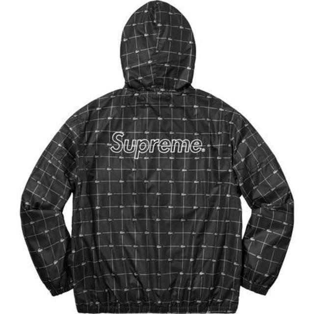 送料込　XL　supreme×ラコステ anorak 黒