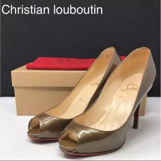 クリスチャンルブタン(Christian Louboutin)の正規品 クリスチャン ルブタン オープントゥ パンプス 箱 保存袋付き(ハイヒール/パンプス)