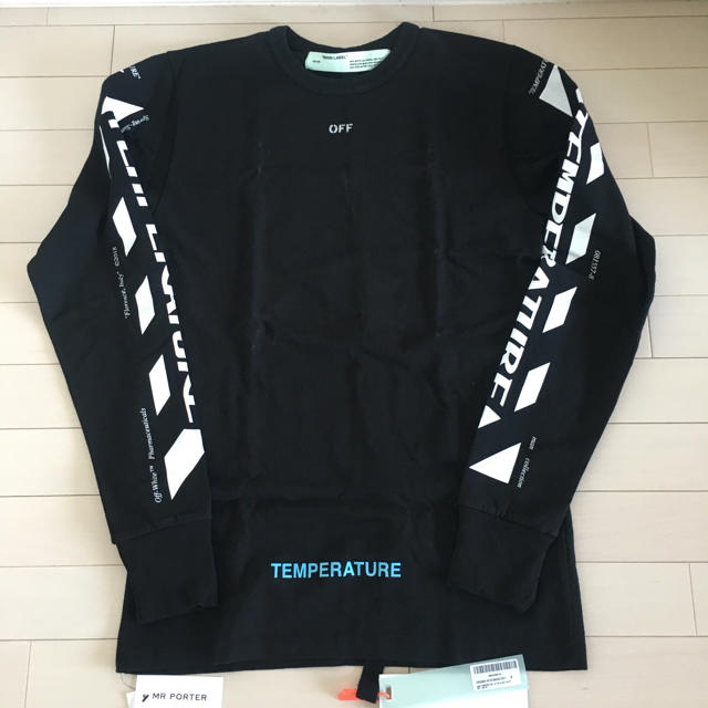 OFF-WHITE(オフホワイト)の【新品未使用】S オフホワイト temperature ロング Tシャツ メンズのトップス(Tシャツ/カットソー(七分/長袖))の商品写真