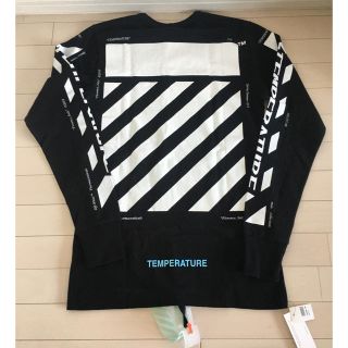 オフホワイト(OFF-WHITE)の【新品未使用】S オフホワイト temperature ロング Tシャツ(Tシャツ/カットソー(七分/長袖))